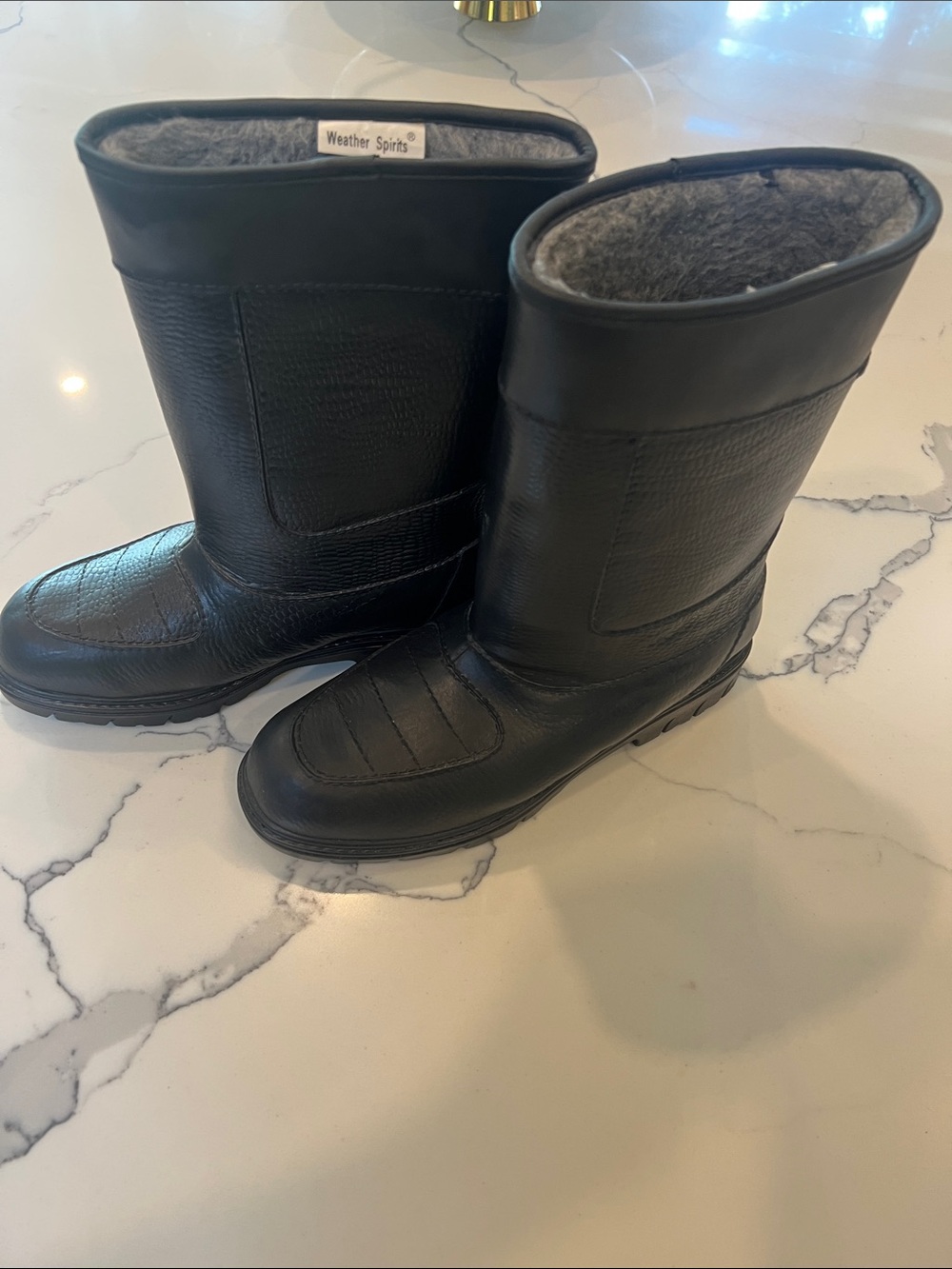 Black Leather Ankle Boots